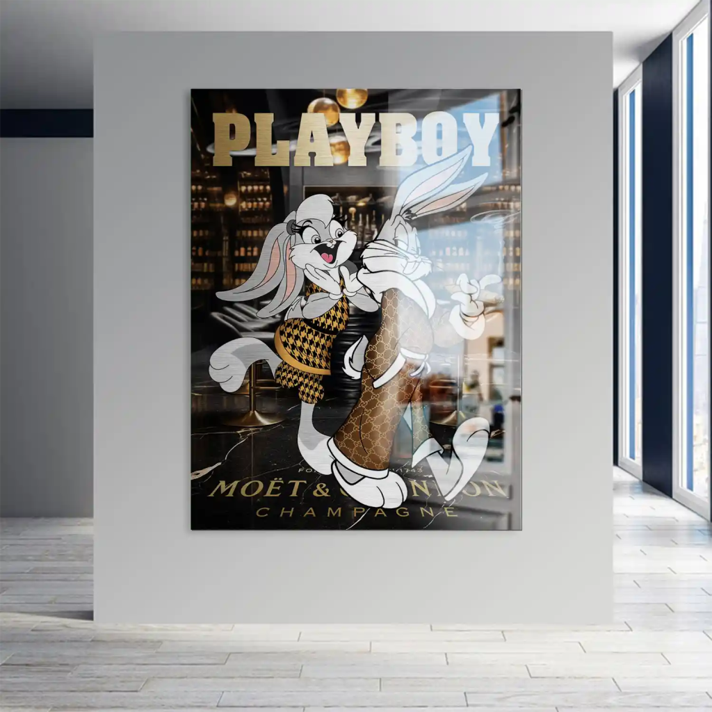 Mr. Bild Bunny Playboy Style Alu Gebürstet INGALERIE