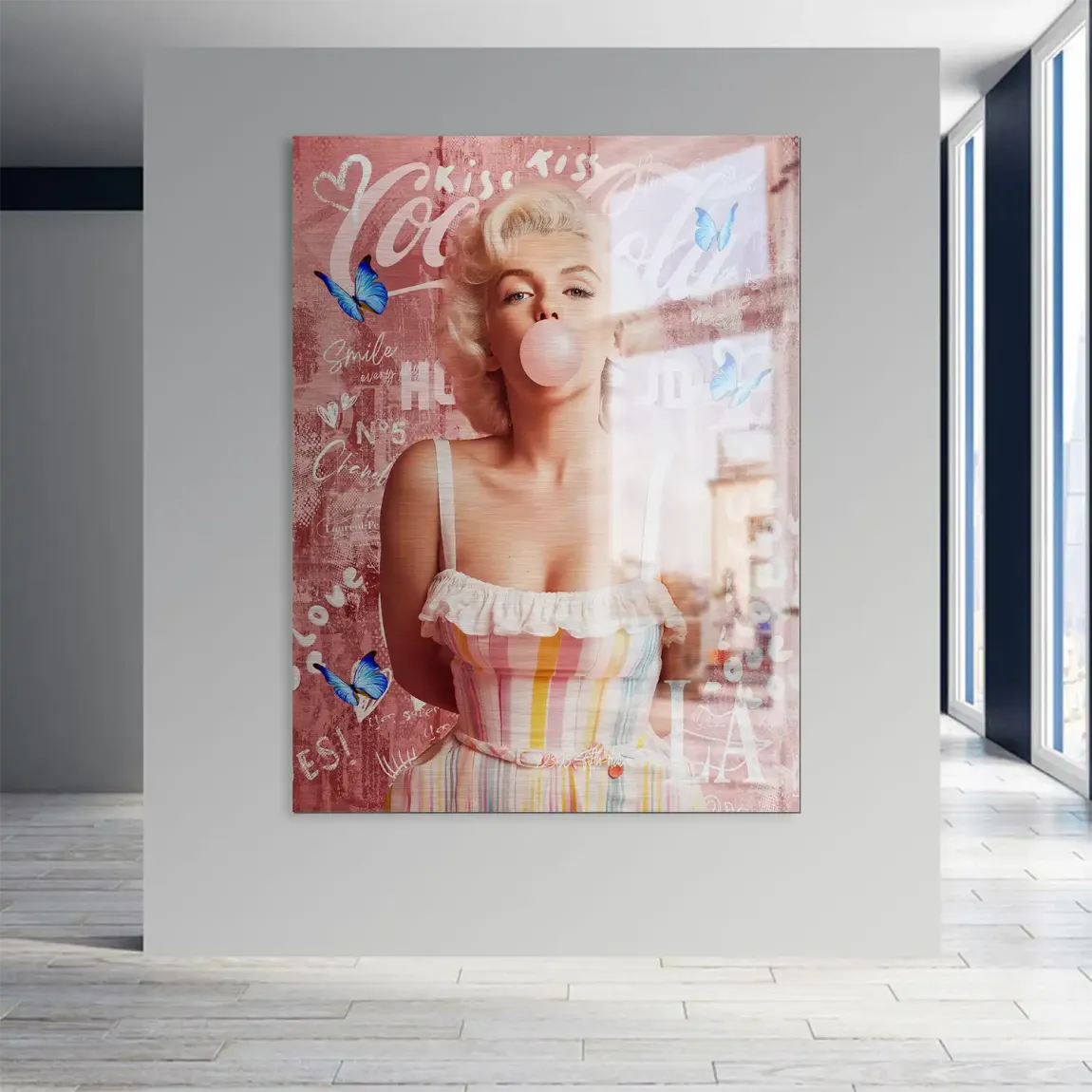 Bubble Pop Hollywood Alu Gebürstet Bild INGALERIE