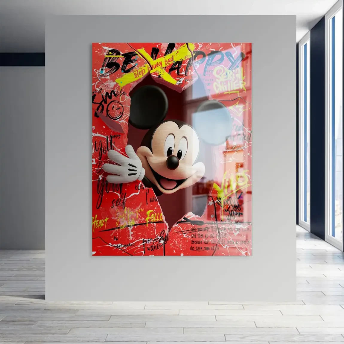 Charming Smile Micky Mouse Aludibond Gebürstet INGALERIE