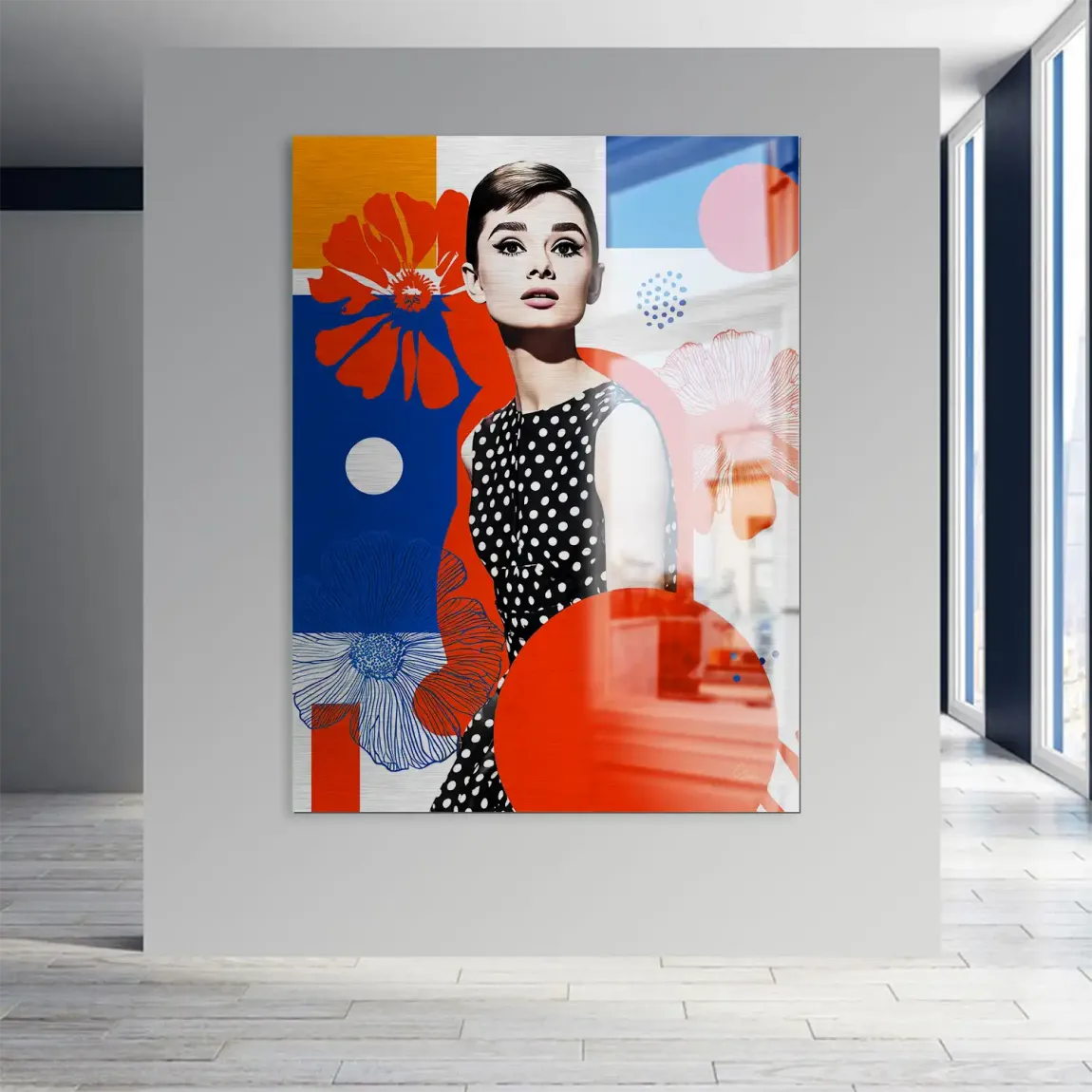 Audrey Hepburn Mod Muse Edition Aludibond Gebürstet INGALERIE