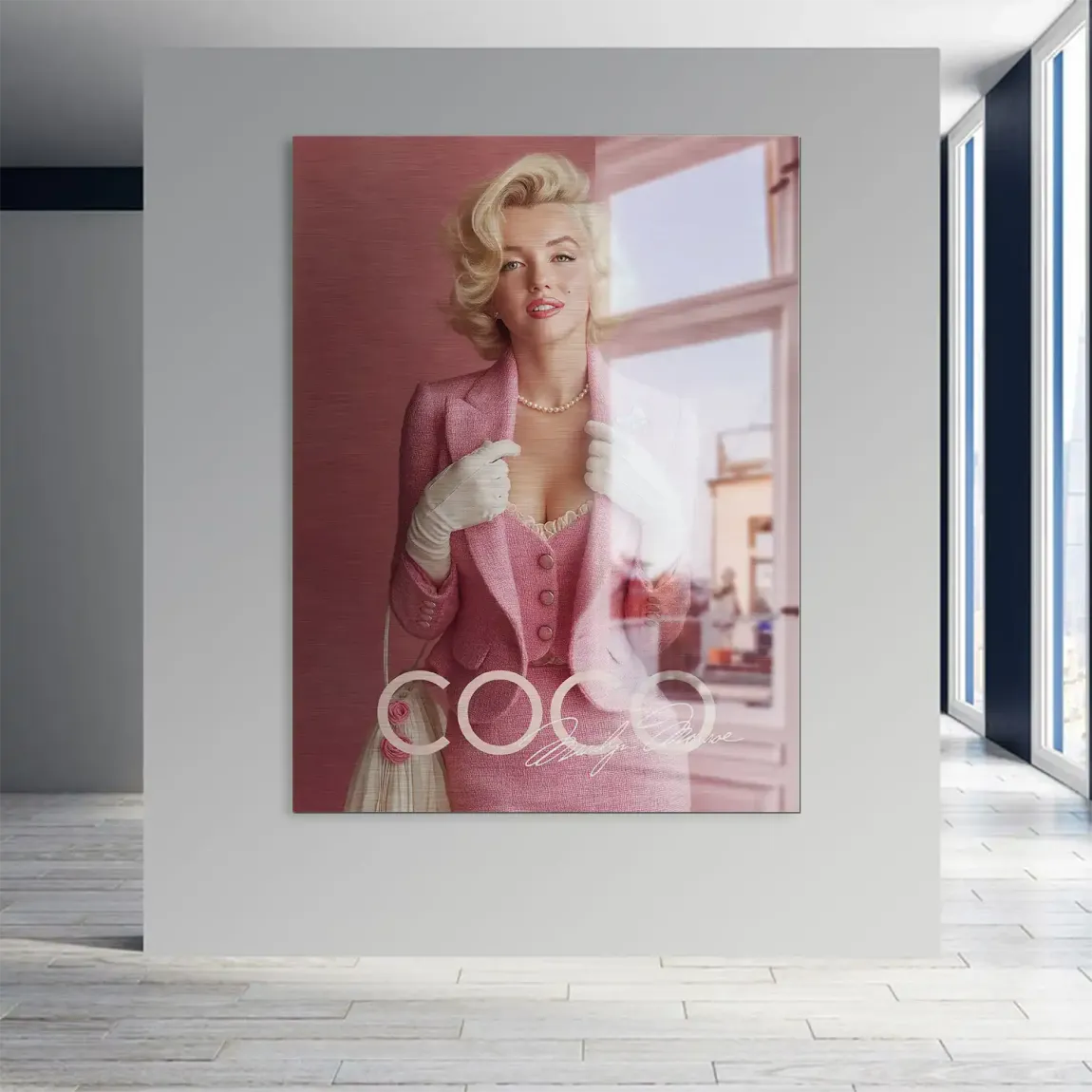 Eleganz in Rosé Monroe Aludibond Gebürstet Bild INGALERIE