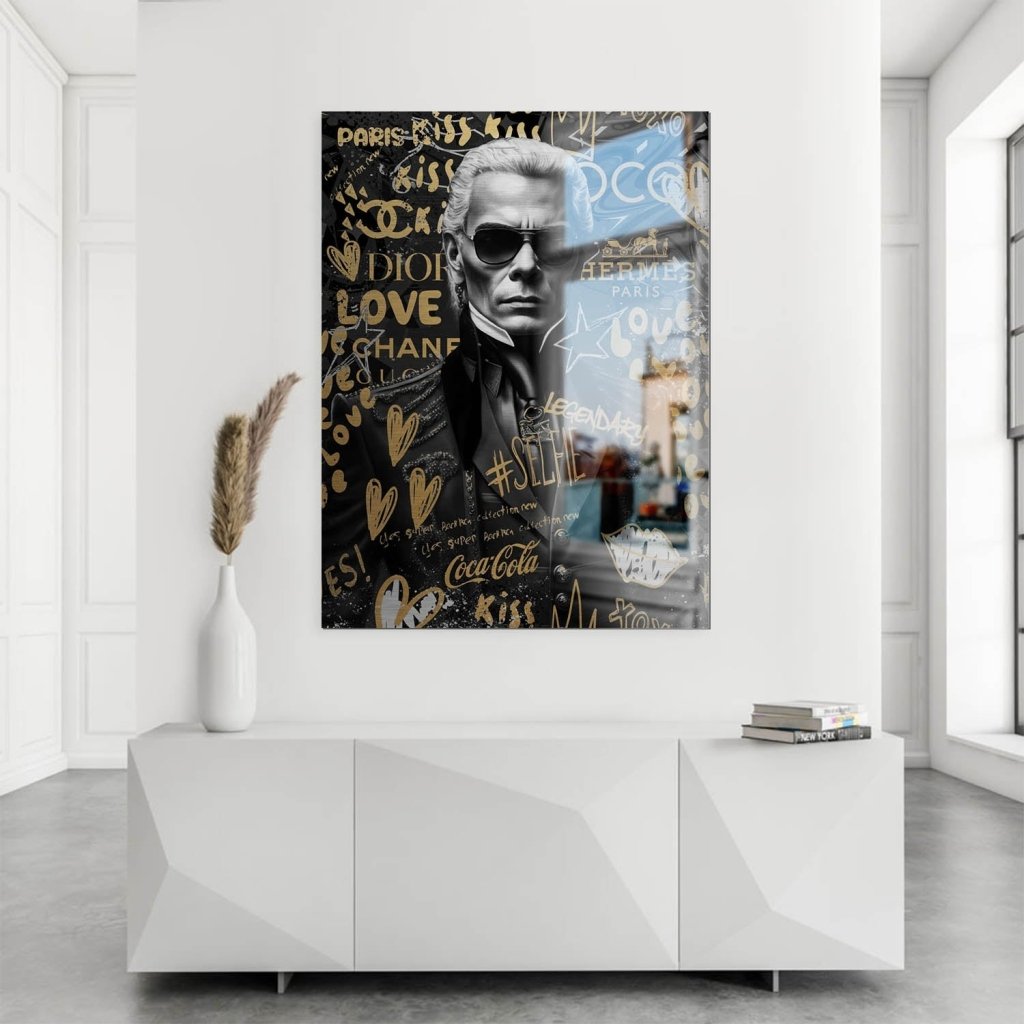 Karl Fashion Pop Art Aludibond Brush Bild INGALERIE