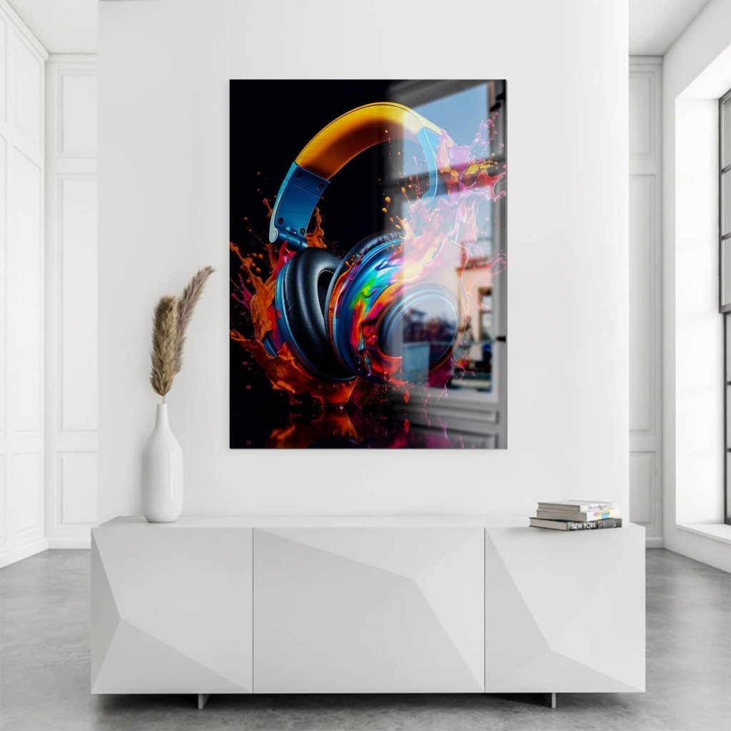 Headphones Abstrakt Aludibond Brush Bild INGALERIE