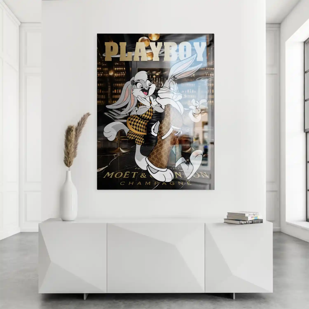 Mr. Bild Bunny Playboy Style Alu Gebürstet INGALERIE