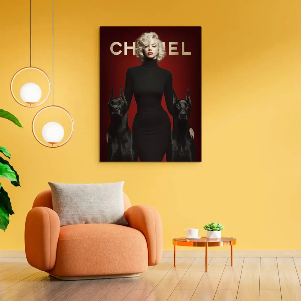 Marilyn Red Coco Alu Gebürstet Bild