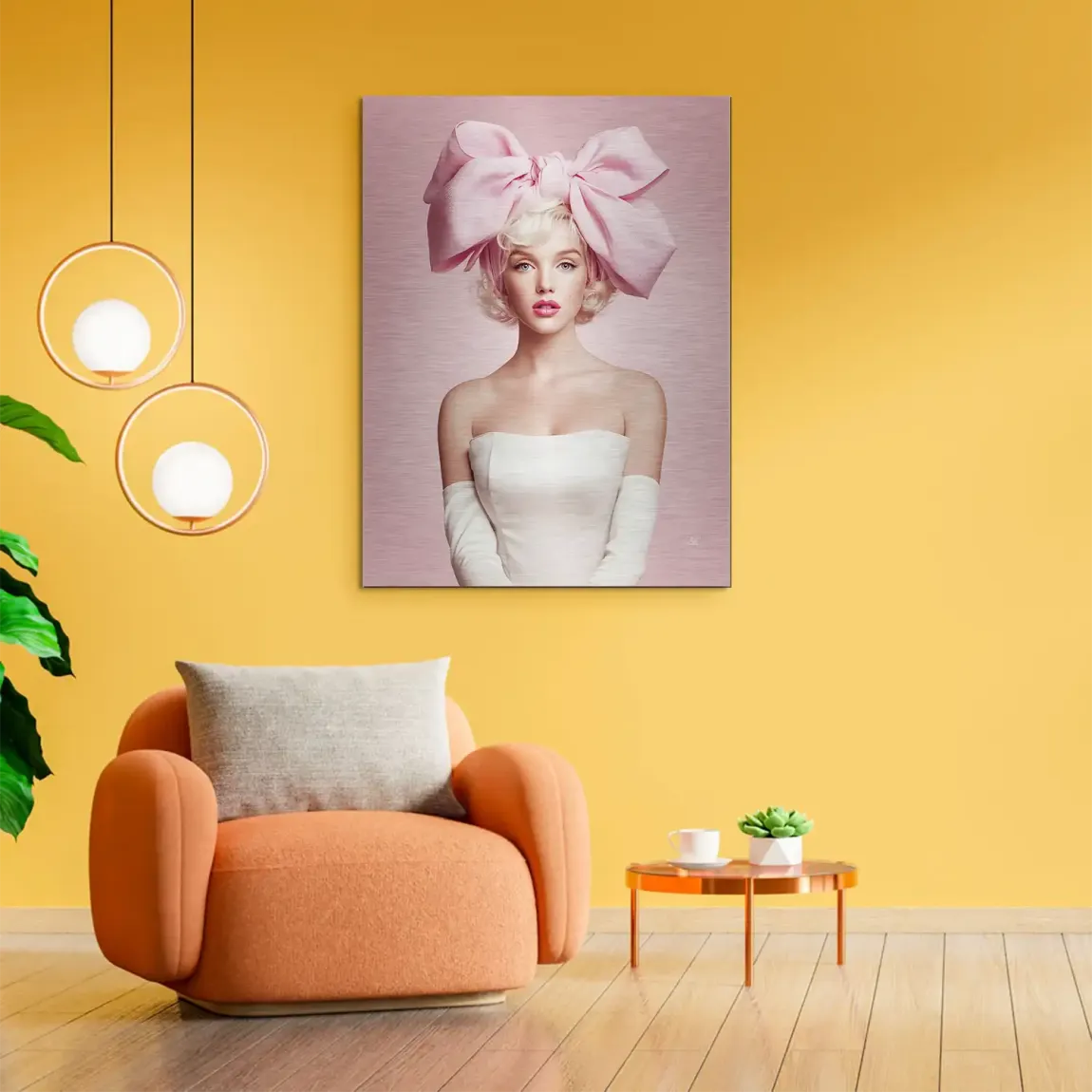 Marilyn Monroe Rosé Alu Gebürstet Bild