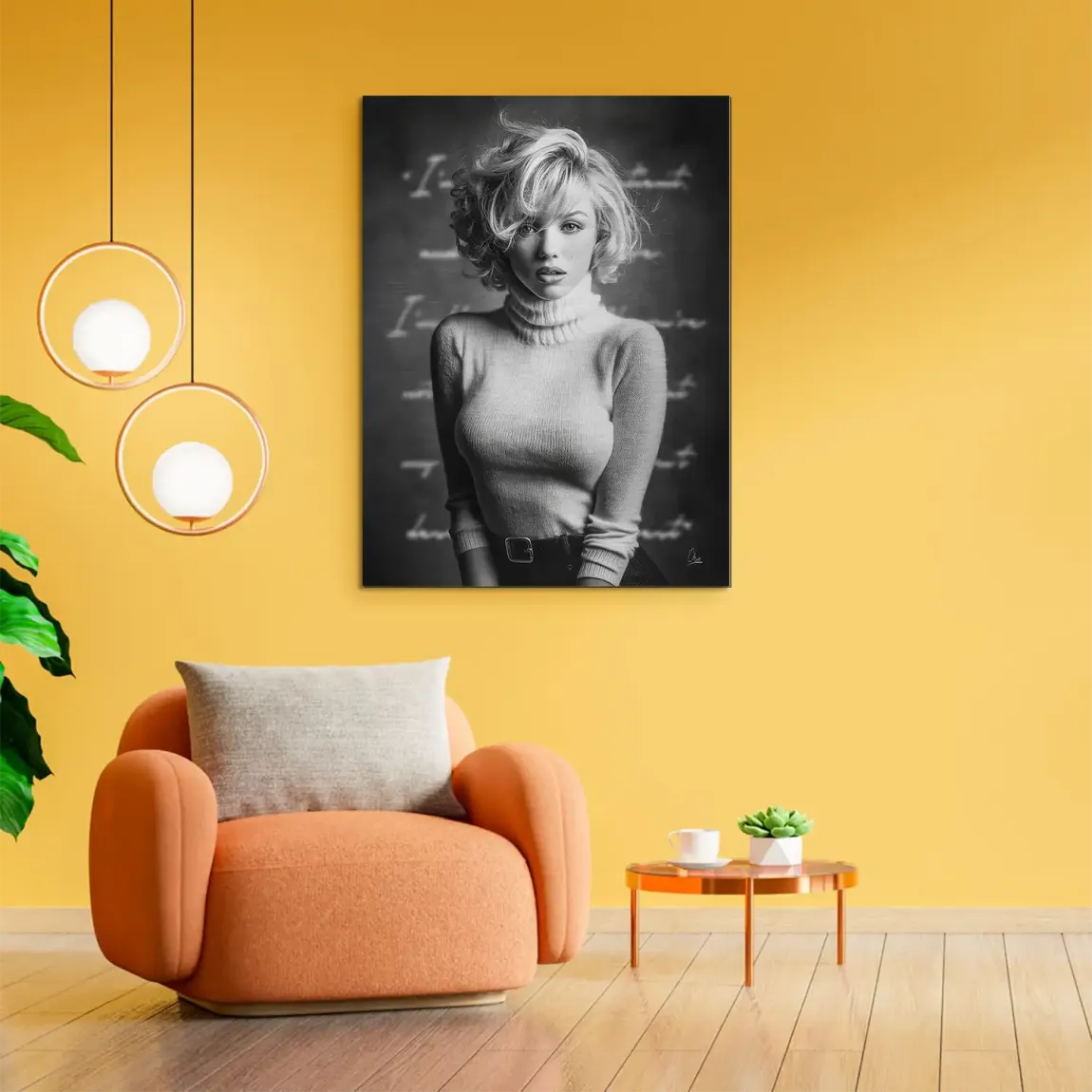 Marilyn Ikone Alu Gebürstet Bild