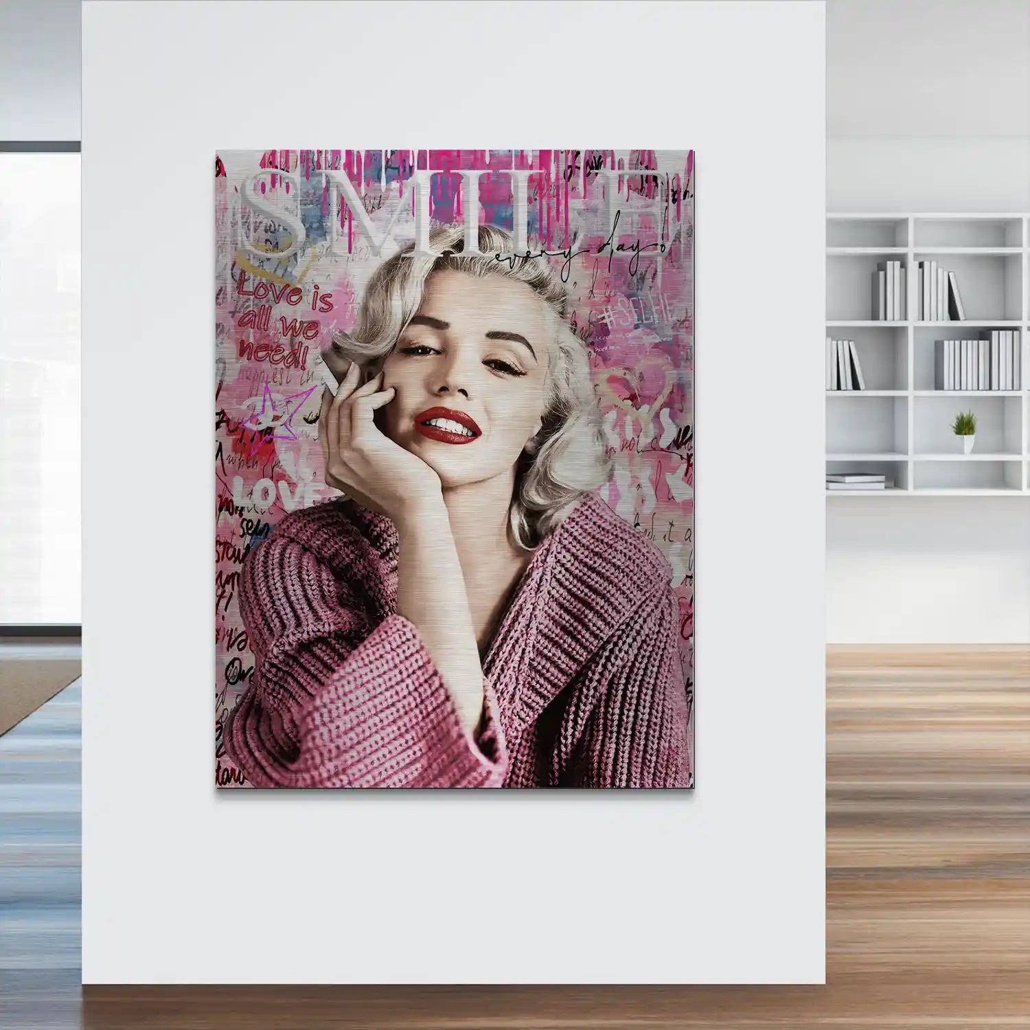 Pop Art Marilyn Monroe Smile AluDibond Gebürstet INGALERIE