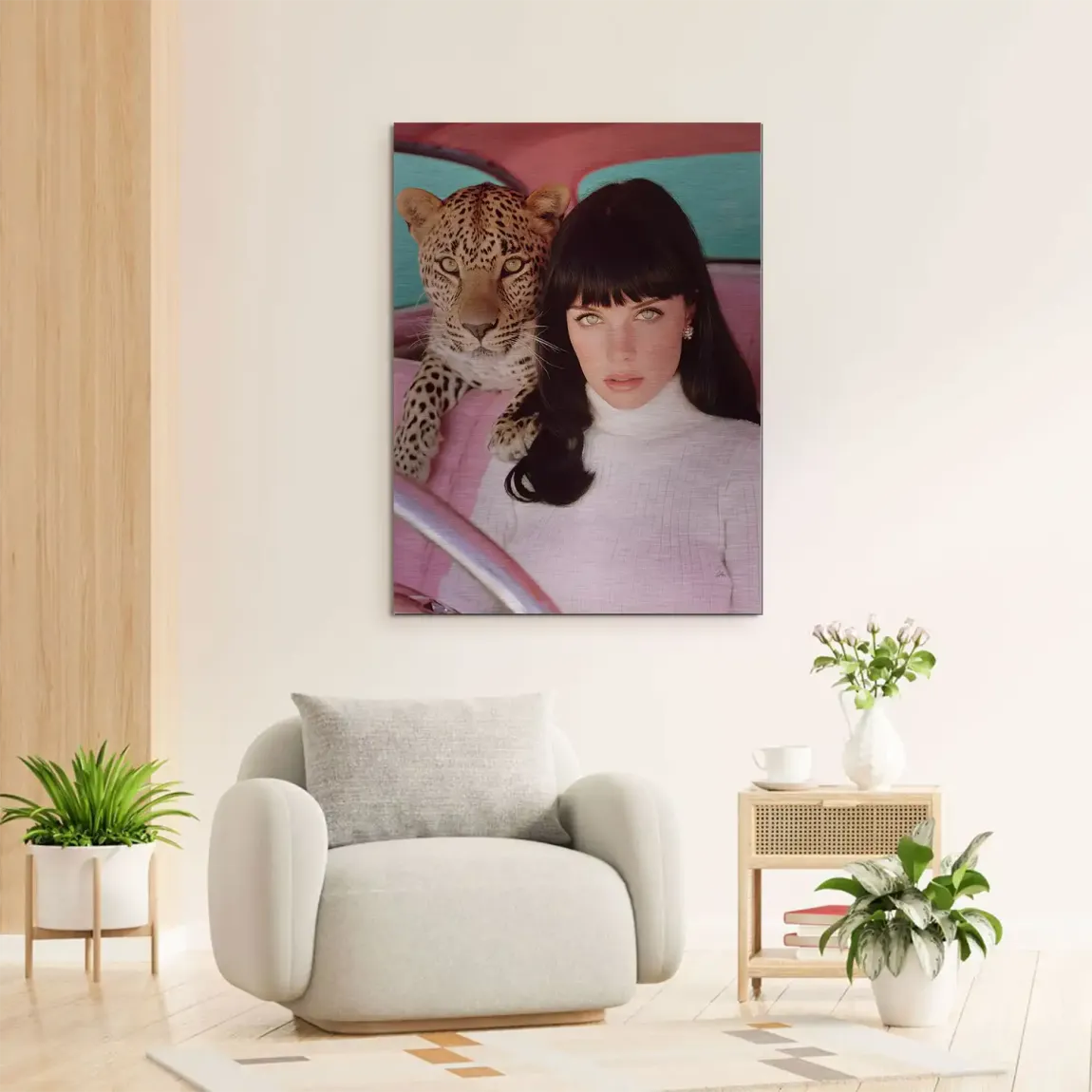 Leopard Diva Aluminiumbild gebürstet