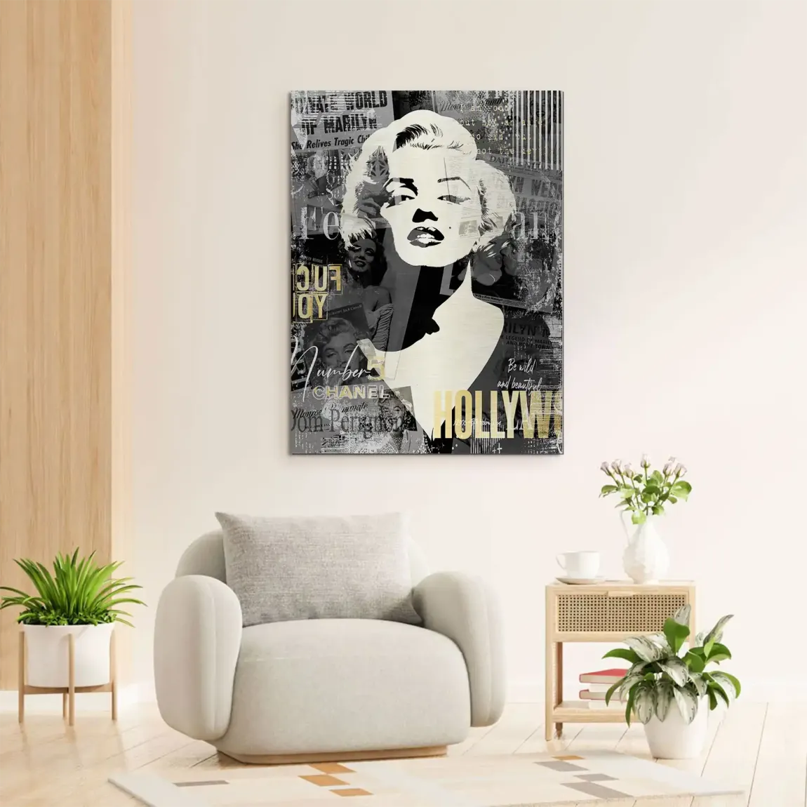 Marilyn Monroe Glamour News Aluminiumbild gebürstet