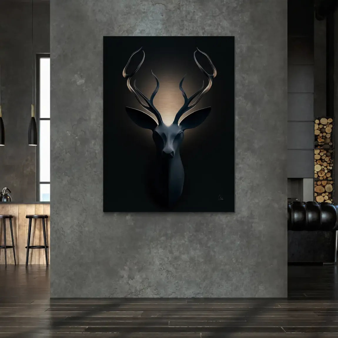 Majestätischer Hirsch Alu Gebürstet Bild