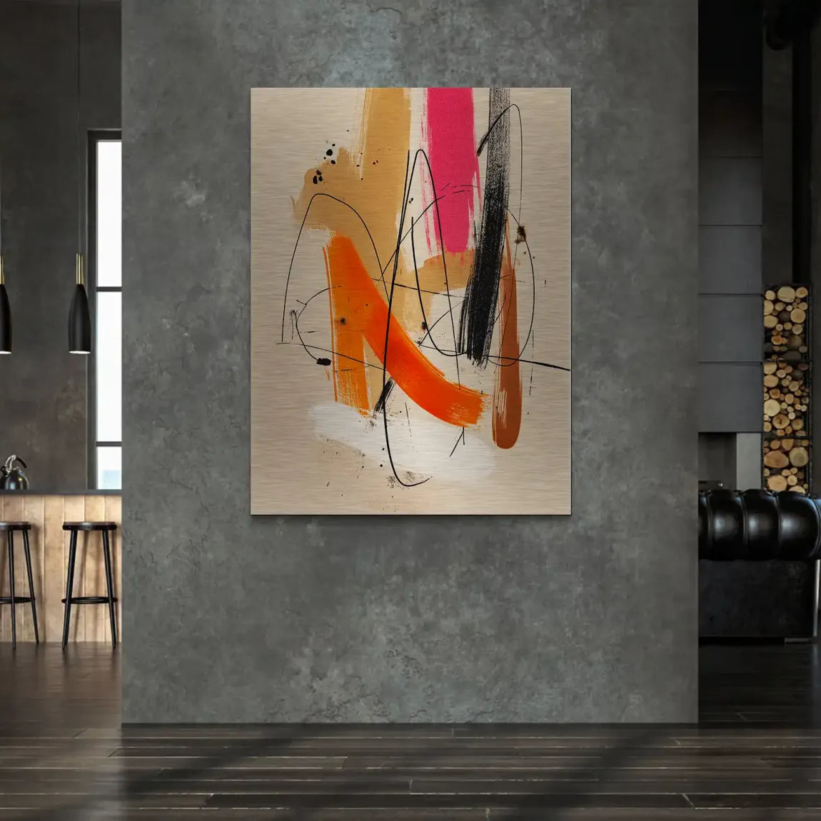 Freie Dynamik Abstrakt Alu Gebürstet Bild