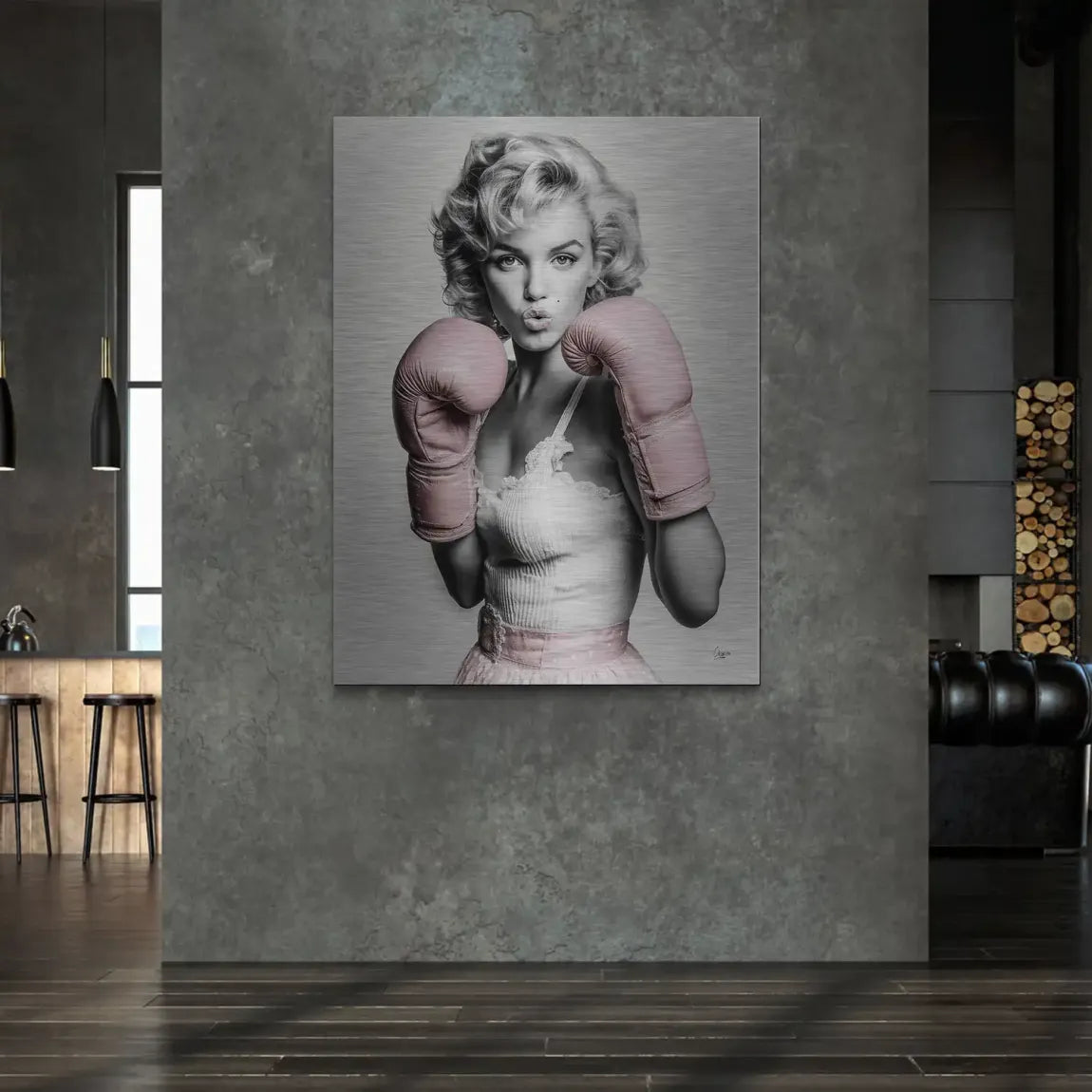 Marilyn Monroe Punch Alu Gebürstet Bild