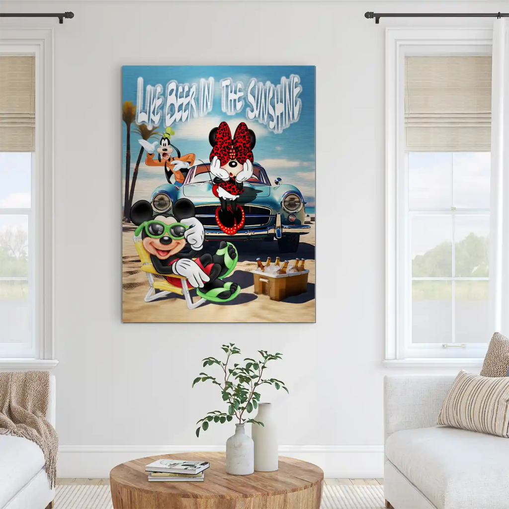 Micky & Minnie Maus like Beer Aludibond Gebürstet INGALERIE