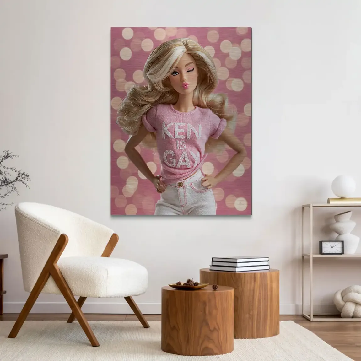 Barbie Ken is Gay Aluminiumbild gebürstet