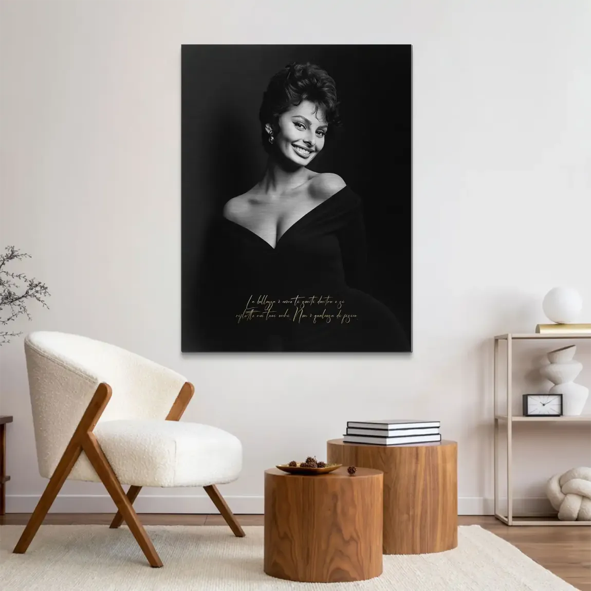 Sophia Loren Sorriso Aluminiumbild gebürstet