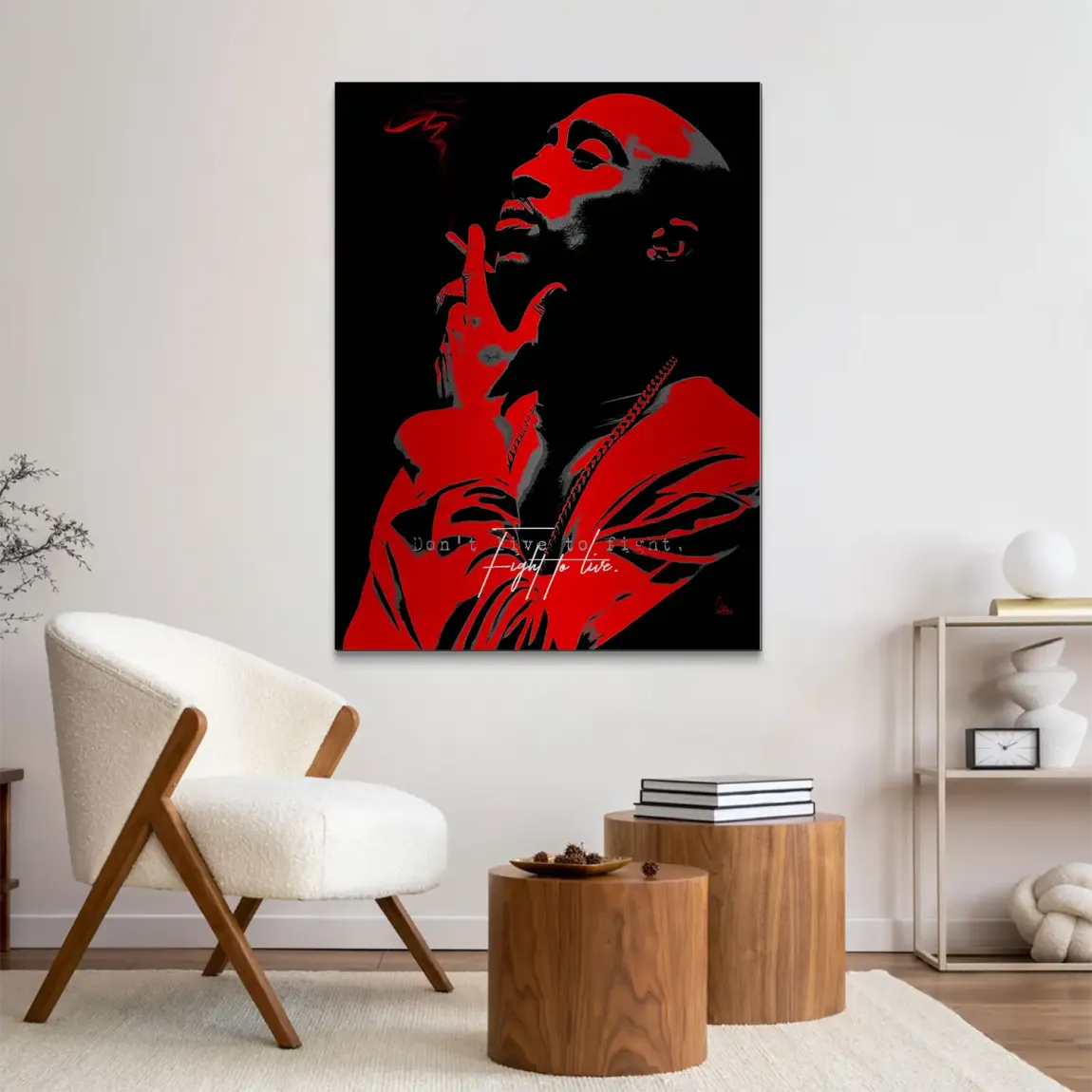 Tupac Fight Aluminiumbild gebürstet