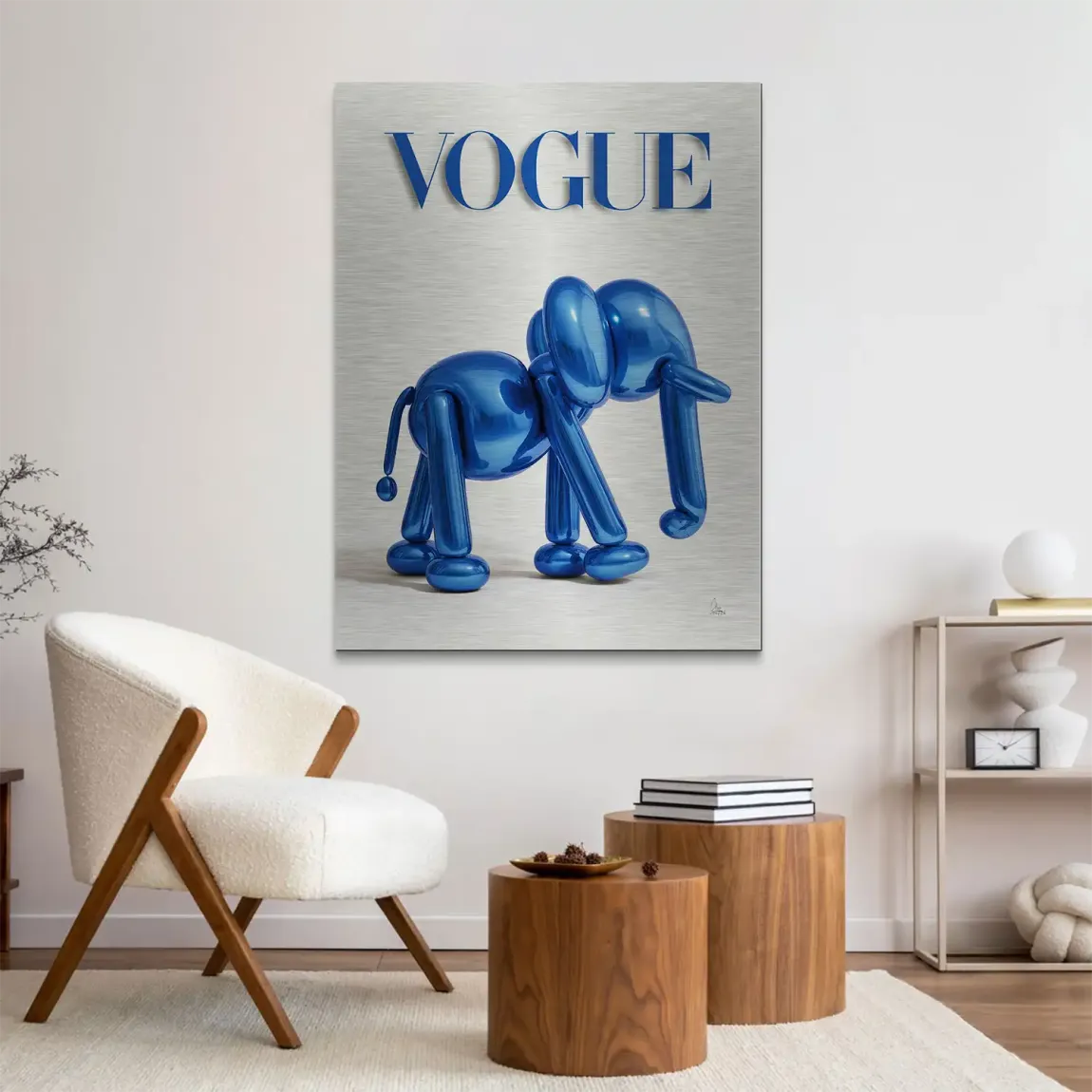 Ballon Elefant Chic Aluminiumbild gebürstet