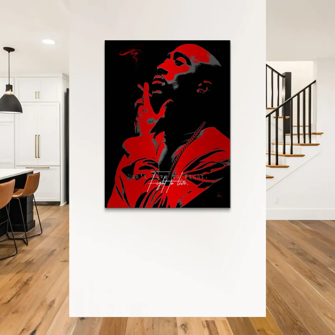 Tupac Fight Aluminiumbild gebürstet