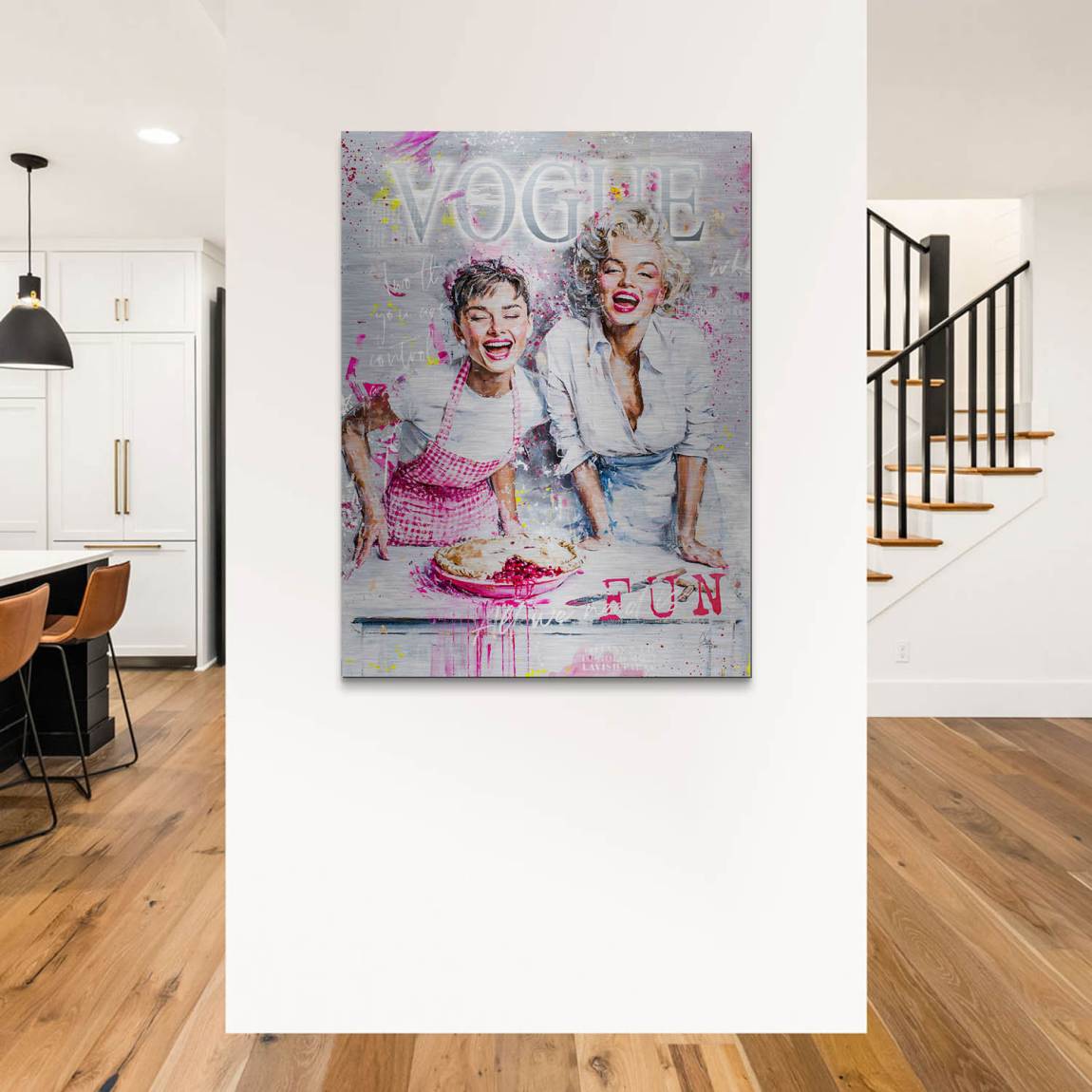 Audrey Marilyn Vogue Aluminiumbild gebürstet
