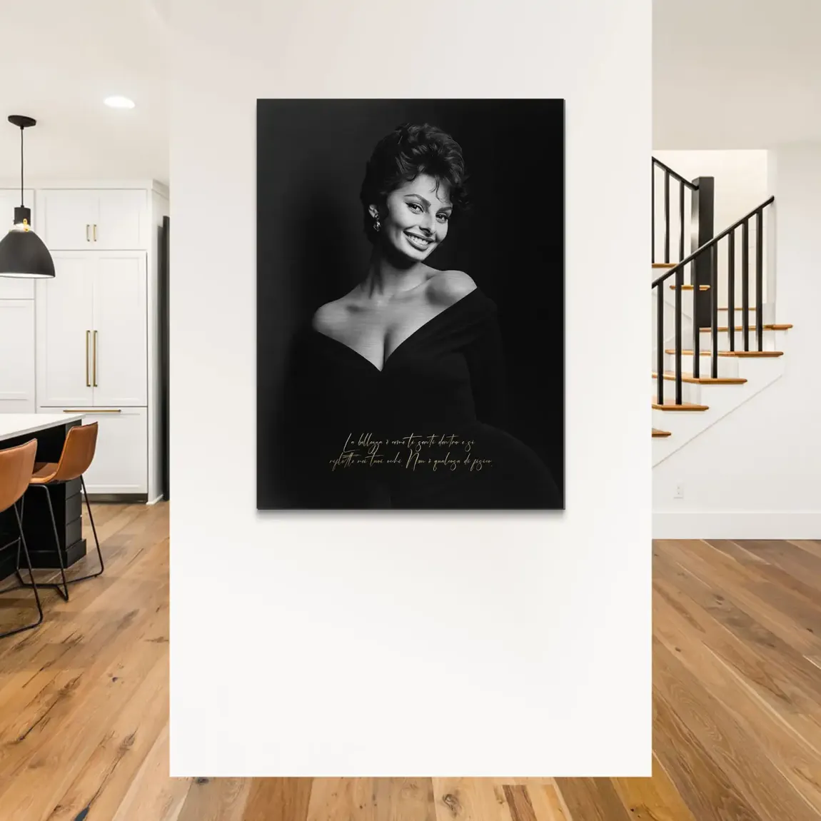 Sophia Loren Sorriso Aluminiumbild gebürstet