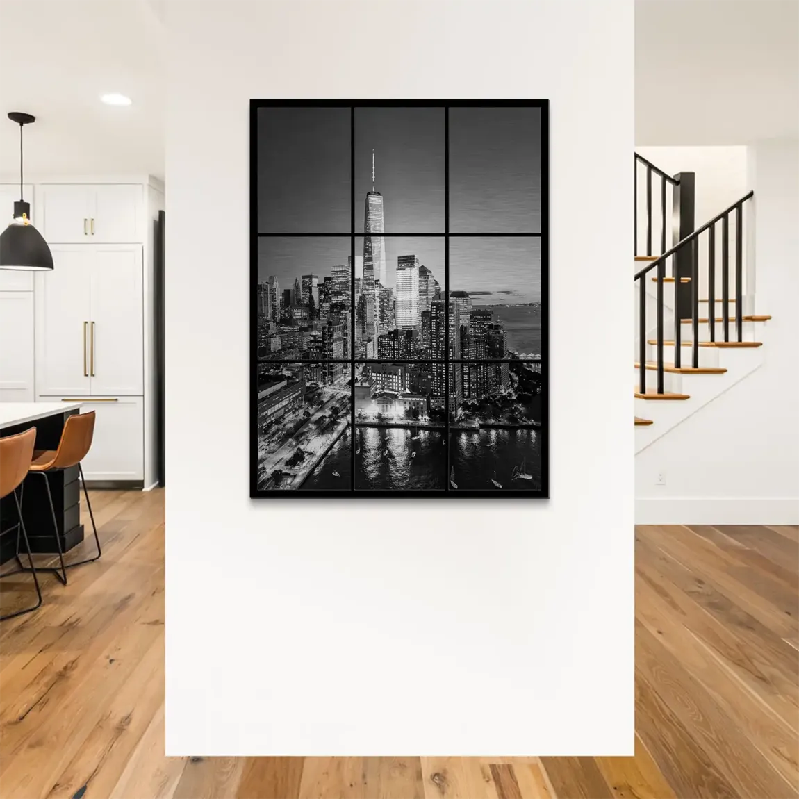 City Lights New York Alu Gebürstet Bild