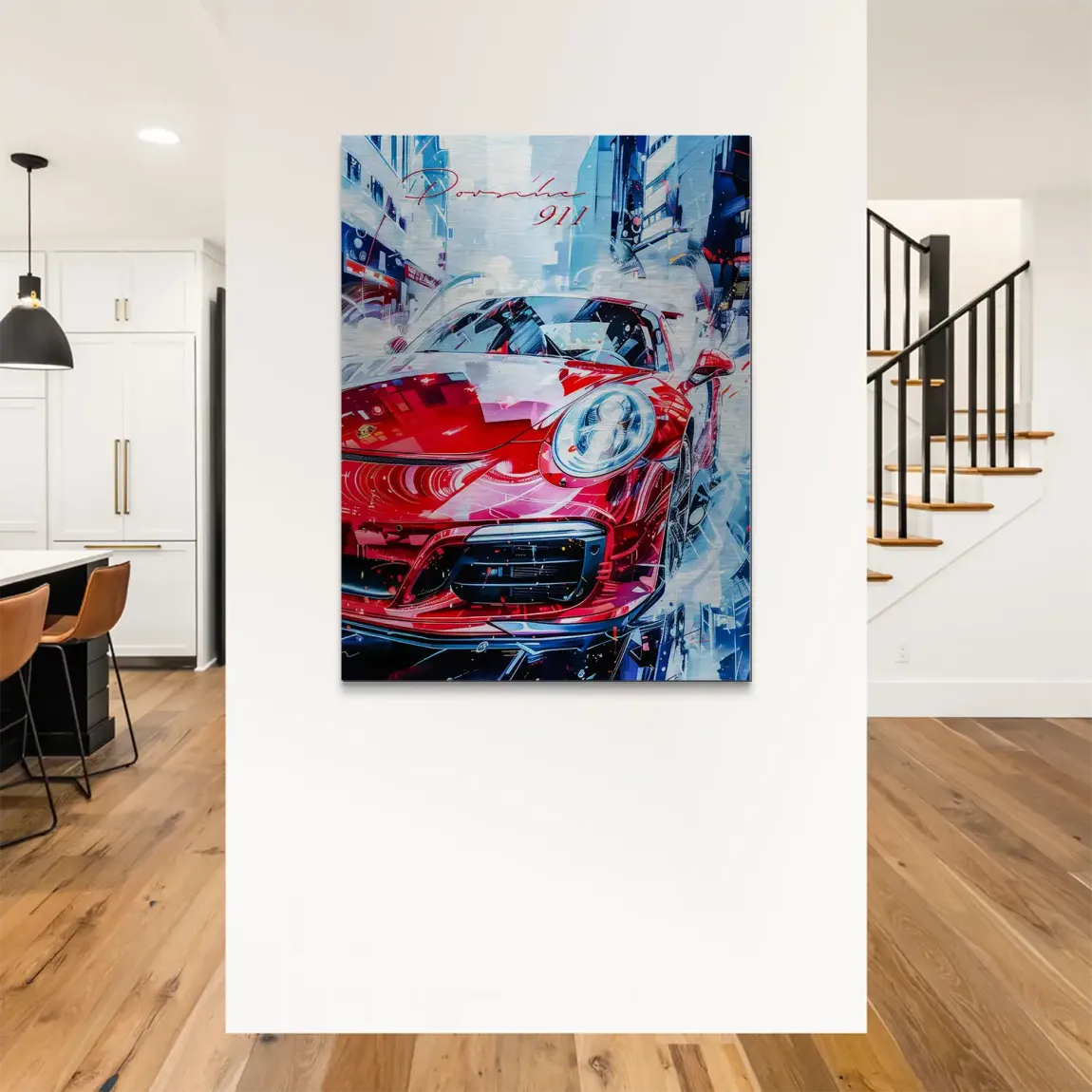 Red Pulse 911 Porsche Alu Gebürstet Bild