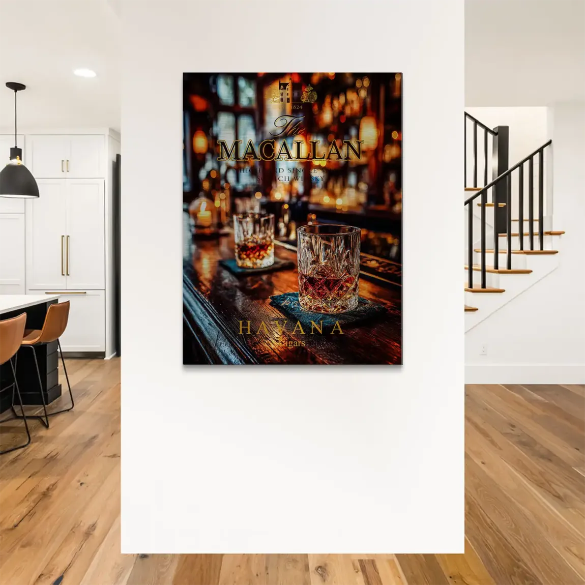 Havana Nights Whisky Alu Gebürstet Bild