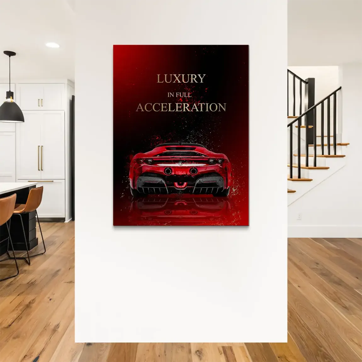 Ferrari Red Art Alu Gebürstet Bild