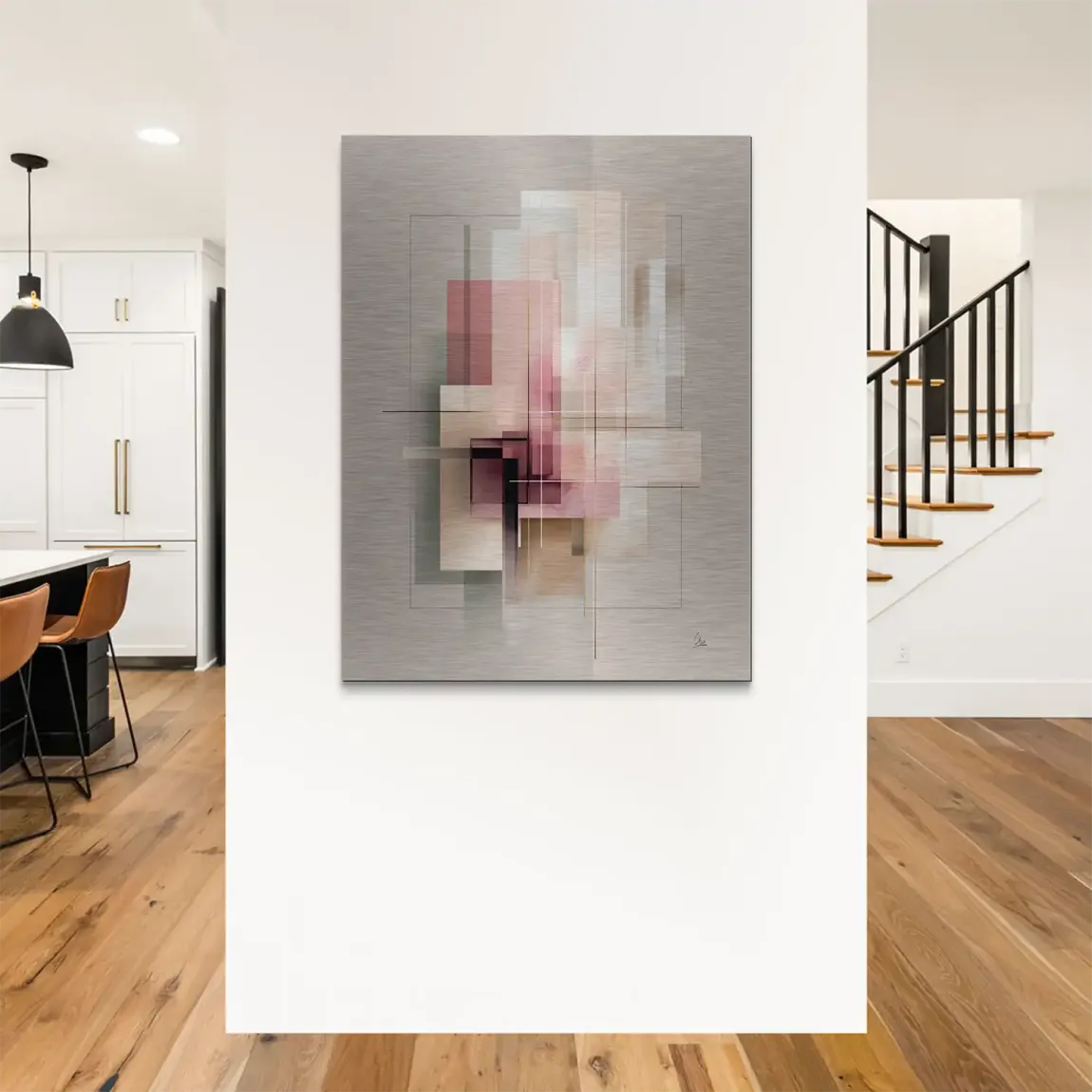 Soft Geometry Alu Gebürstet Bild