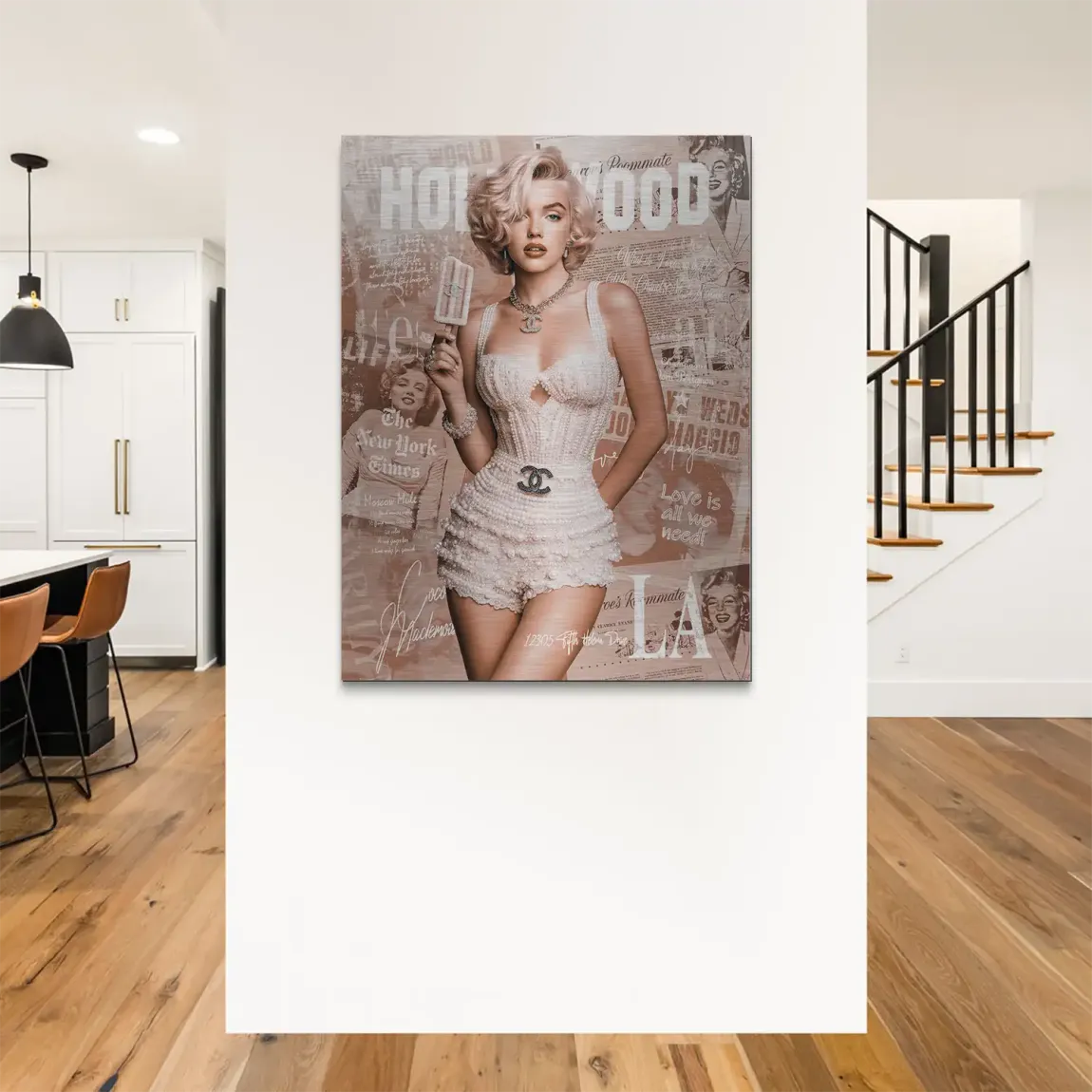 Hollywood Glam Marilyn Alu Gebürstet Bild