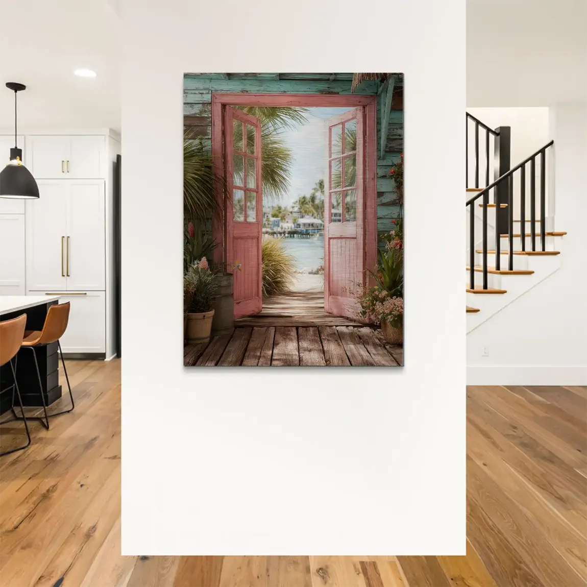 Coastal Escape Alu Gebürstet Bild - INGALERIE | Dein Onlineshop für moderne Wandbilder