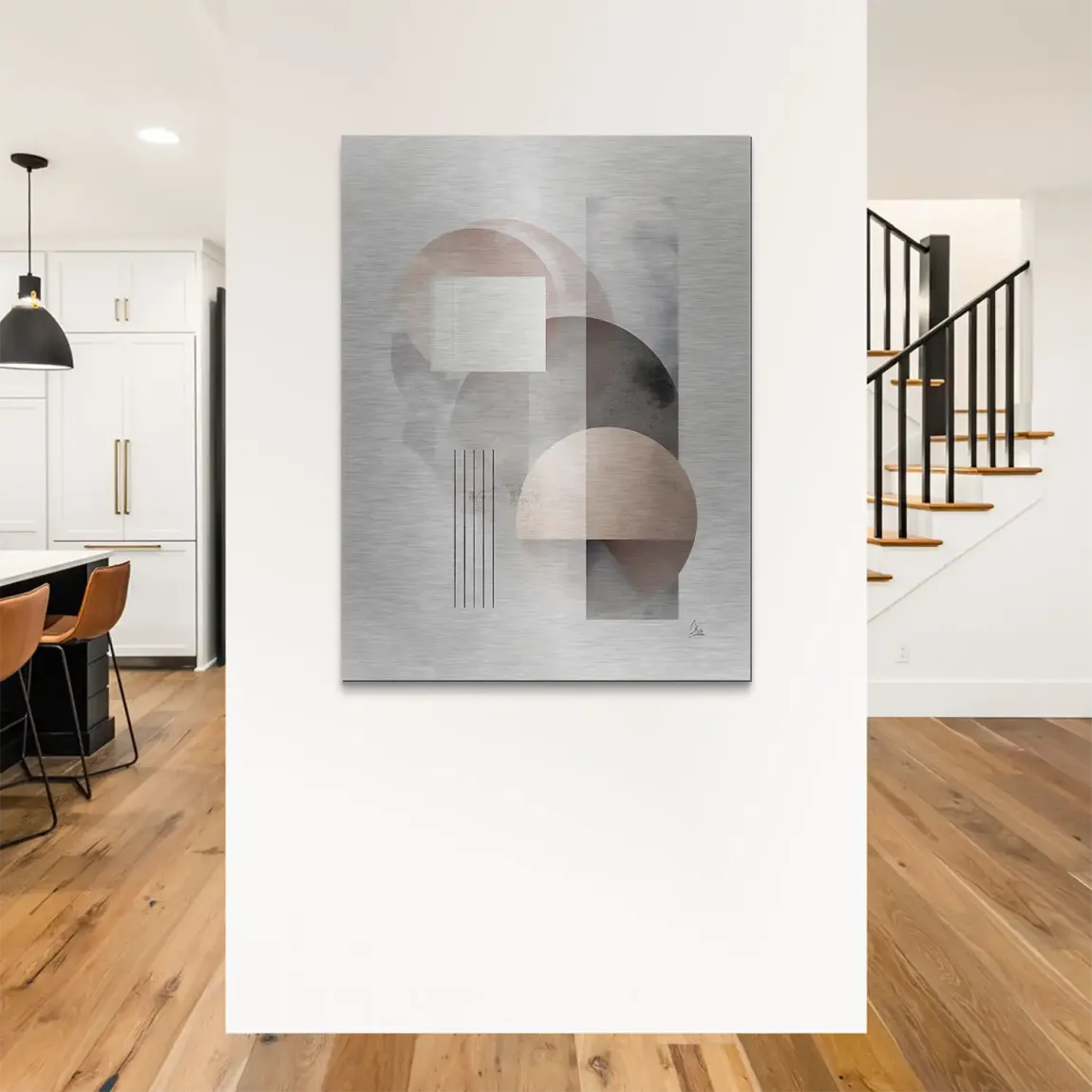 Soft Circles Alu Gebürstet Bild