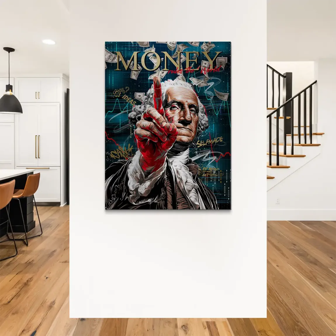 Money Empire Wallstreet Alu Gebürstet Bild