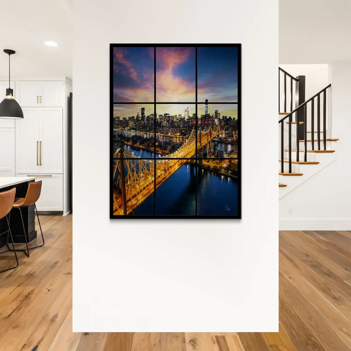 City Lights Manhattan Alu Gebürstet Bild