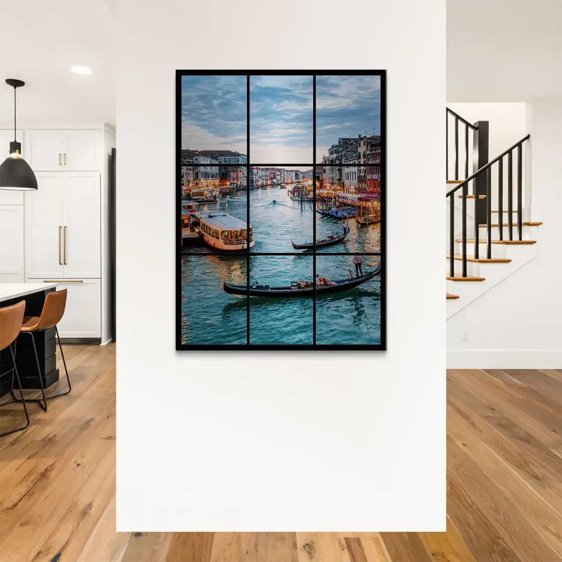 Lichter von Venedig Alu Gebürstet Bild