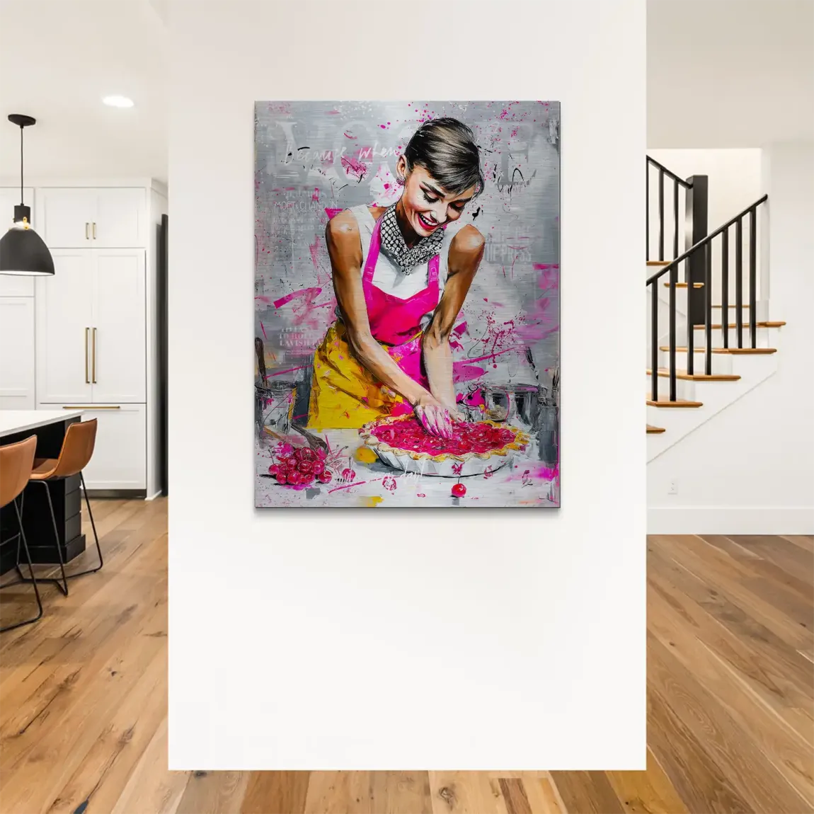 Cherry Bliss Audrey Hepburn Alu Gebürstet Bild