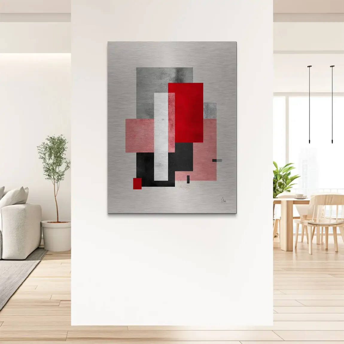 Geometric Aura Alu Gebürstet Bild