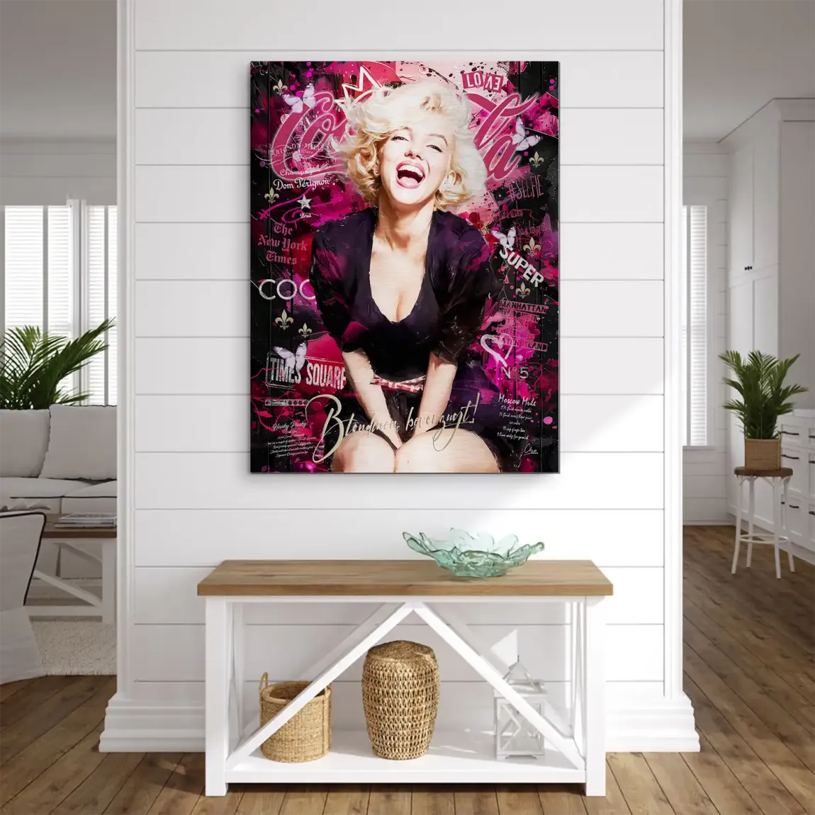 Marilyn Pink Vibes Alu Gebürstet Bild INGALERIE