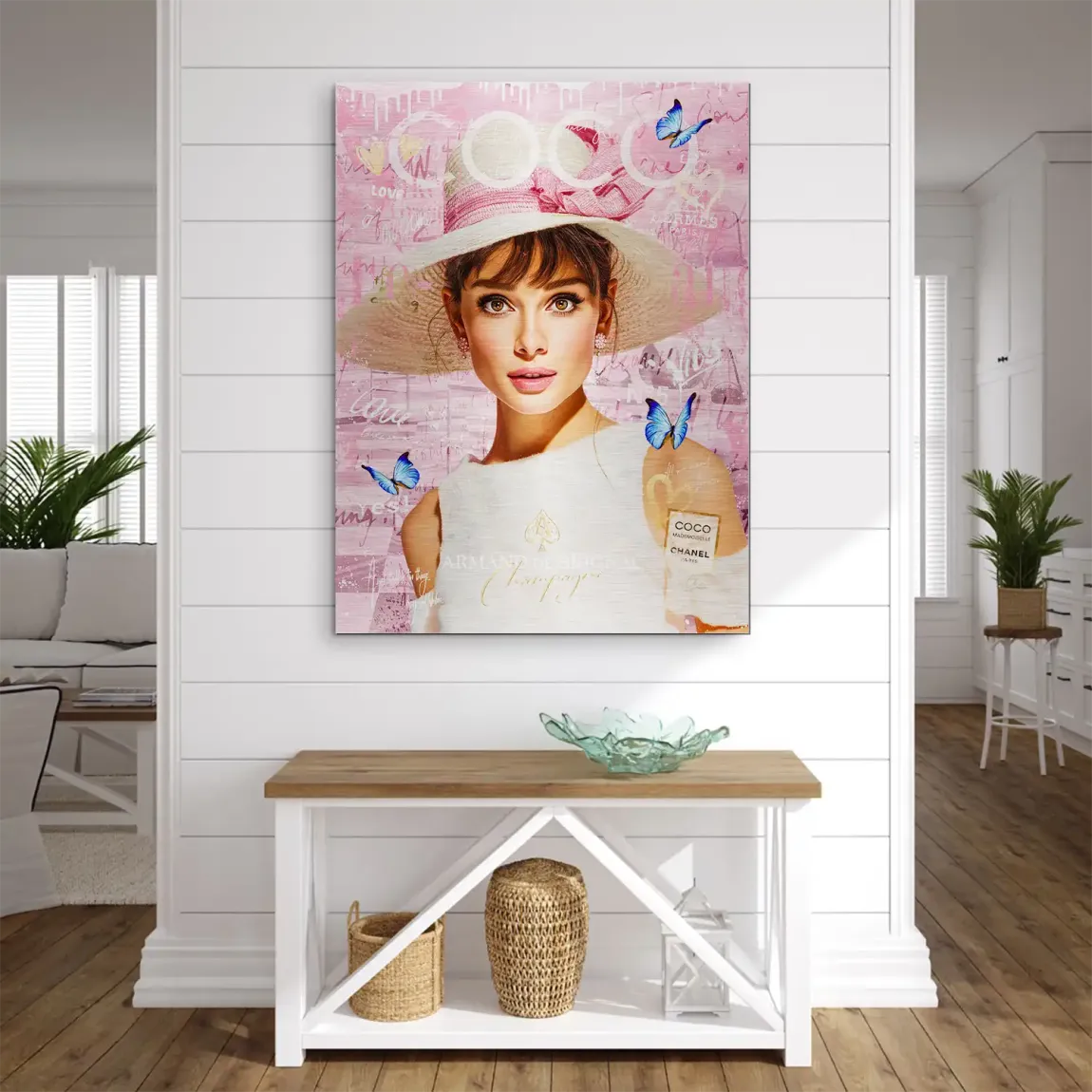 Audrey Hepburn Coco Armand Aludibond Gebürstet INGALERIE