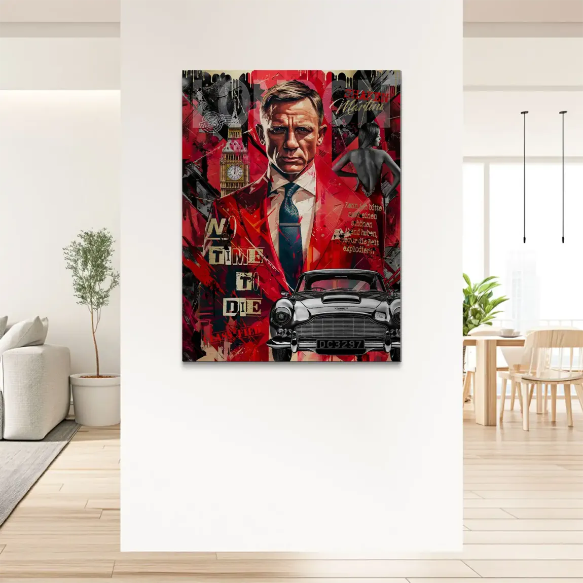 James Bond Vision London Alu Gebürstet Bild