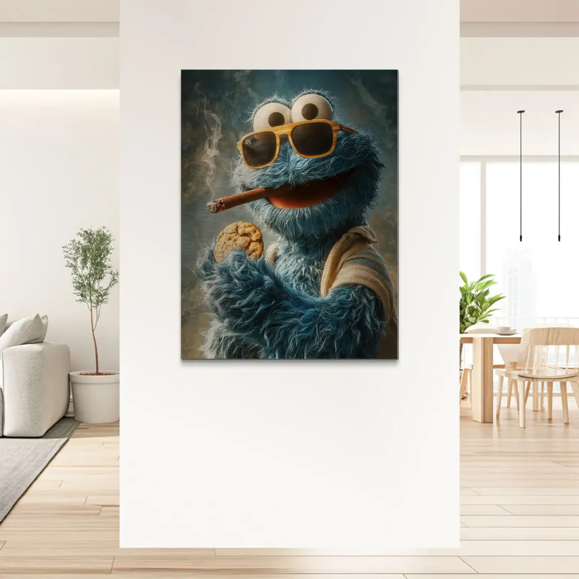 Cookie Monster Alu Gebürstet Bild