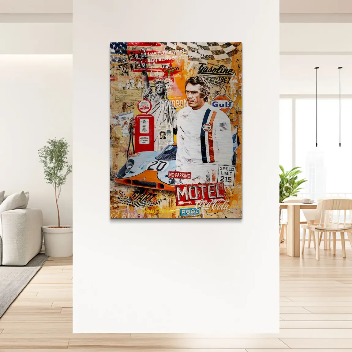 Steve McQueen Gasoline Spirit Alu Gebürstet Bild