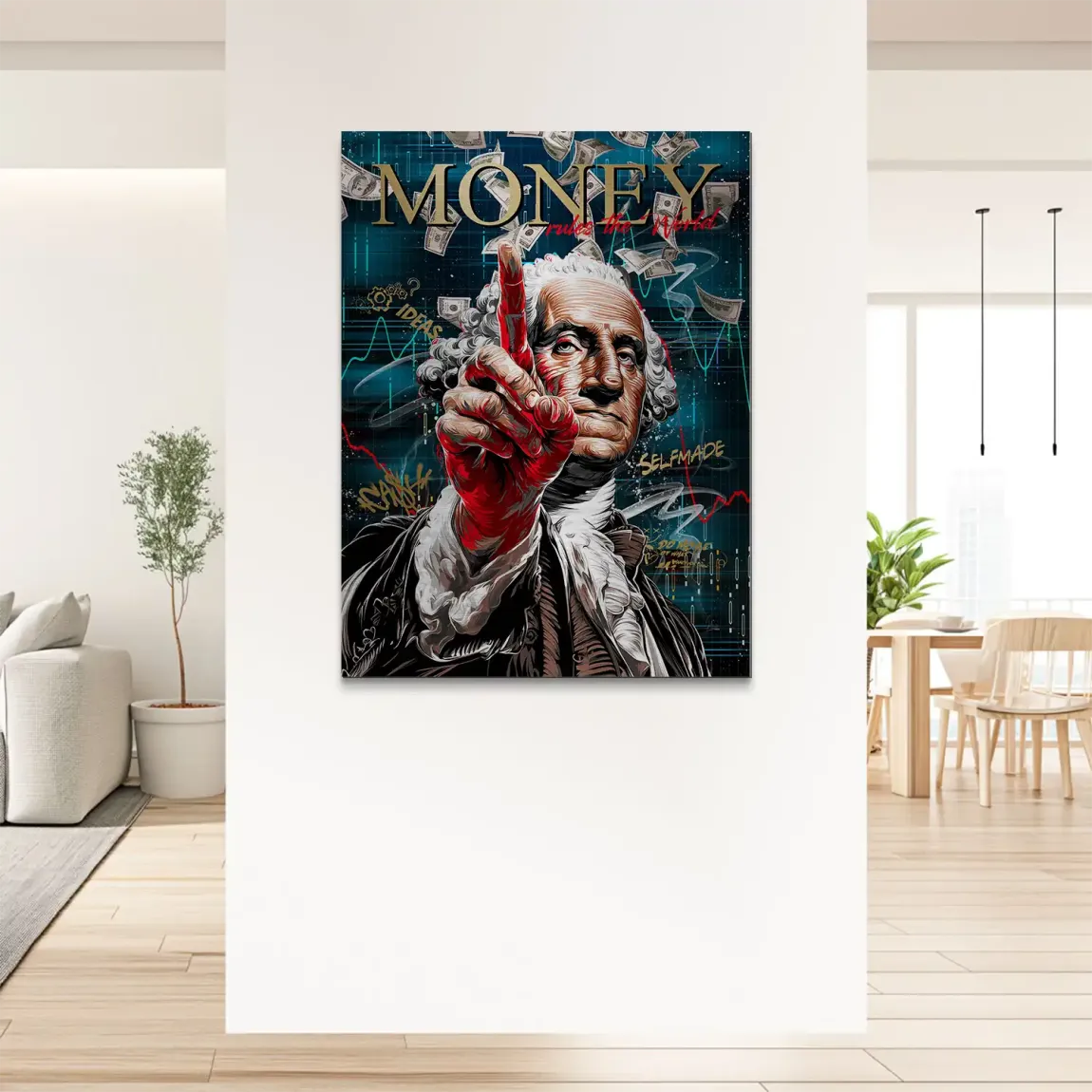 Money Empire Wallstreet Alu Gebürstet Bild