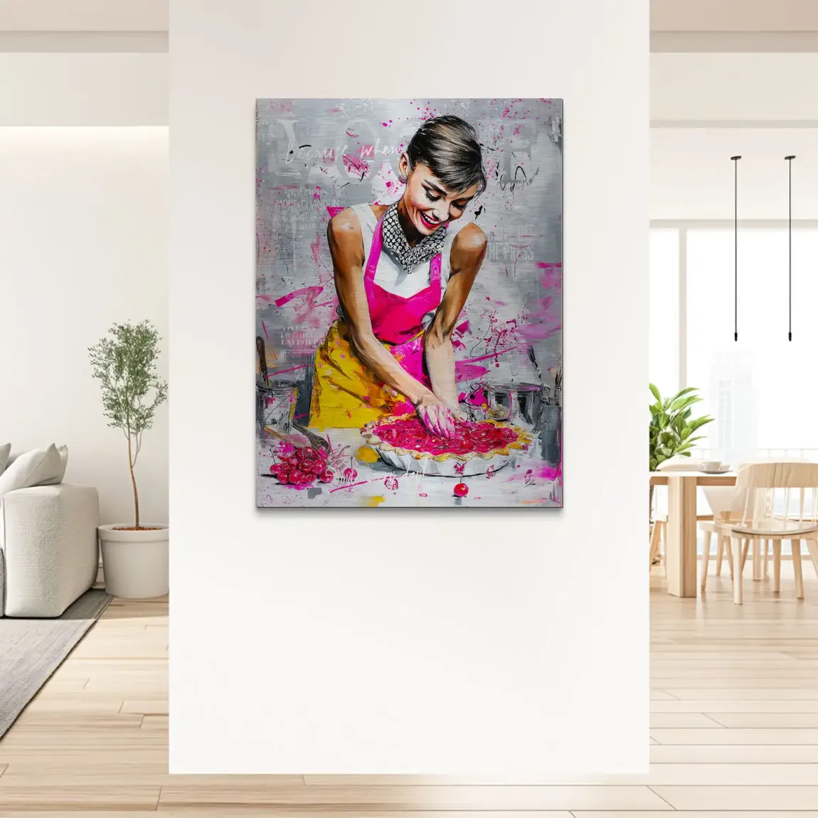 Cherry Bliss Audrey Hepburn Alu Gebürstet Bild