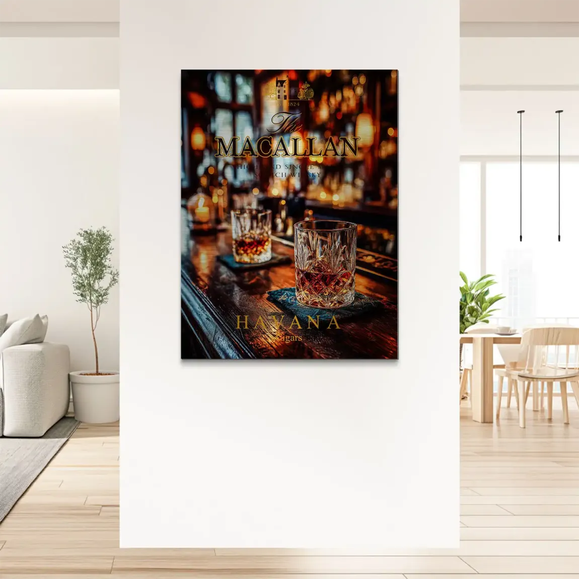 Havana Nights Whisky Alu Gebürstet Bild