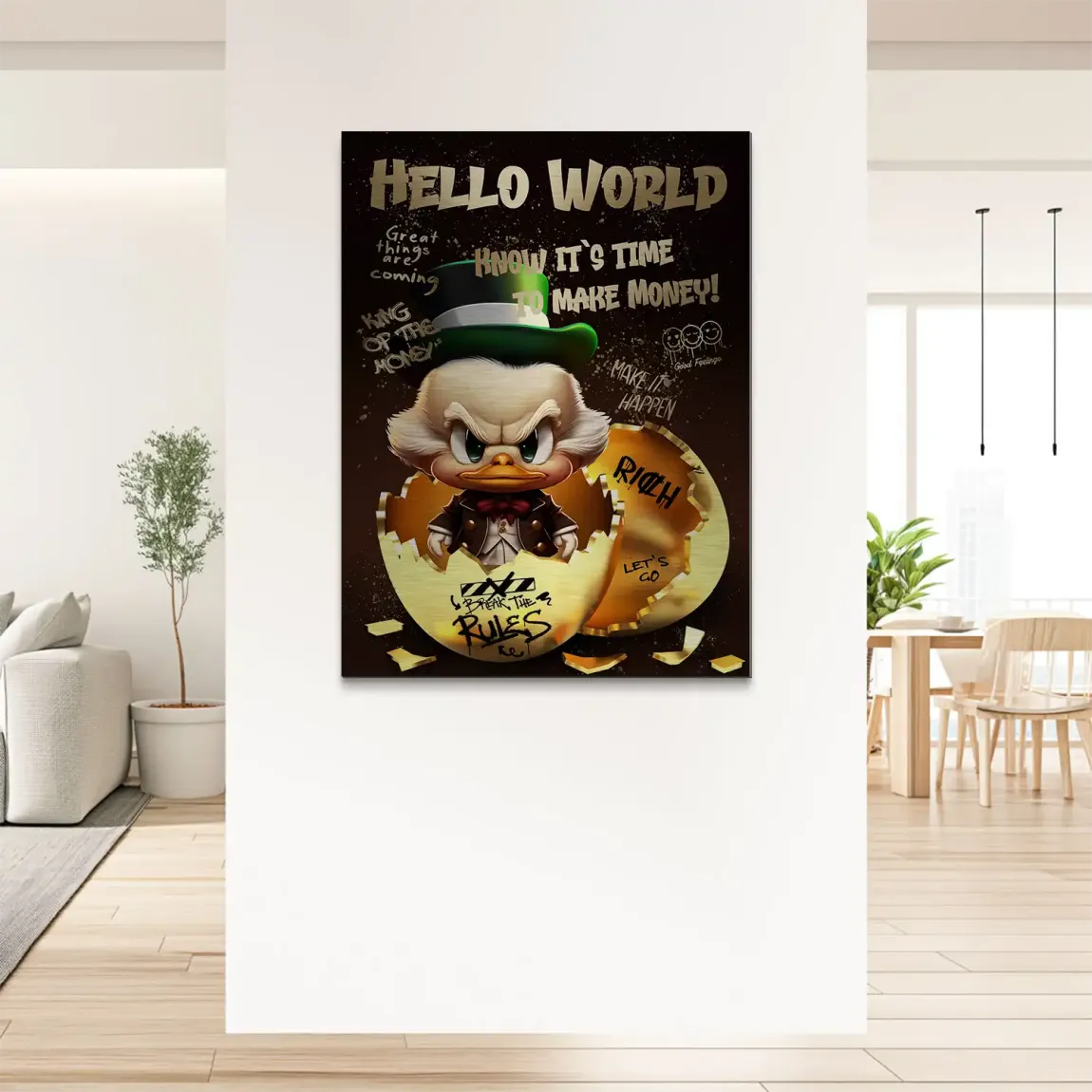 Money Master Dagobert Duck Alu Gebürstet Bild