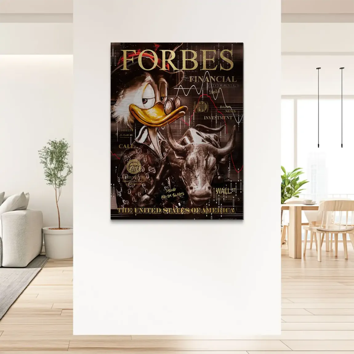 Wall Street Duck Alu Gebürstet Bild