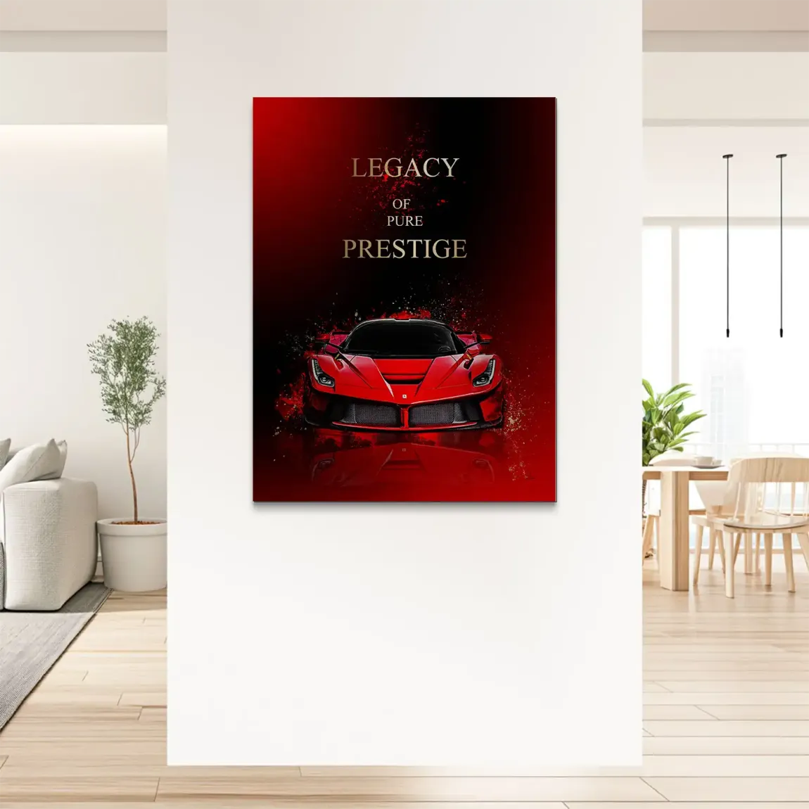 Red Prestige Ferrari Alu Gebürstet Bild