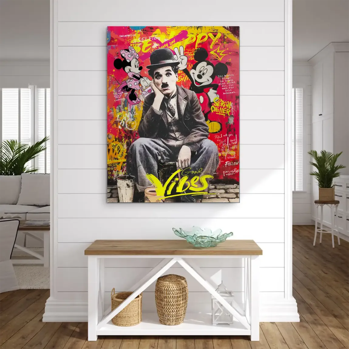 Legends Charlie & Micky Pop Art Aludibond Gebürstet INGALERIE
